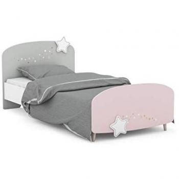 Cama Infantil Cosmos Gris/Rosa/Blanco 97x194,7x77 cm
