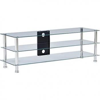 vidaXL Mueble de televisor vidrio templado transparente 120x40x40 cm