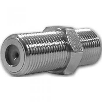 Adaptador FKV100 F hembra/hembra plata para antena Televes Preisner