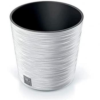 Macetero FURU Blanco con Depósito de 7,5 L - 25x25x24,7 cm