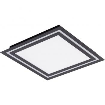 Lámpara de techo LED Leicy, negra, 44 cm, RGB, CCT - Lucande