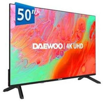 Televisor Smart Daewoo 50 4K UHD sin Marcos HDR10 Dolby Audio Compatible con Alexa y Google