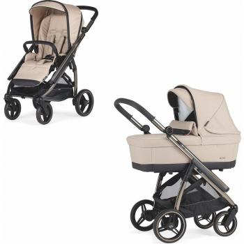 Carrito Dada Nexus Polipiel Dorado - Cochecito de bebé 3 en 1 con accesorios incluidos