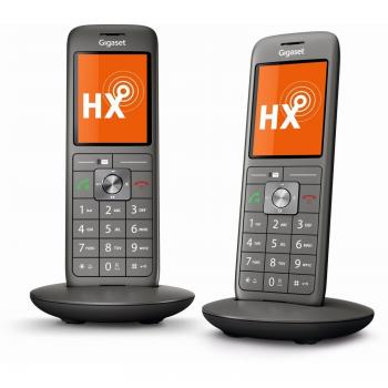 Gigaset CL660HX Teléfono DECT/Analógico con Identificador de llamadas (Antracita/Negro)