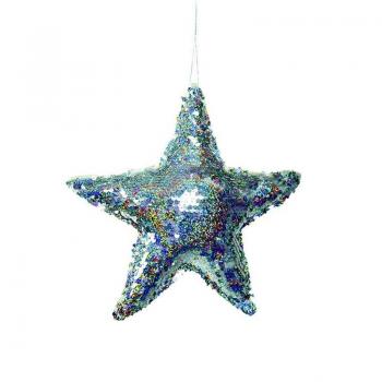 Estrella de Lentejuelas Plata de 20 cm