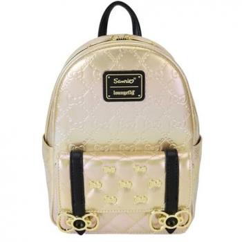 Hello Kitty 50th Anniversary Metallic Gold Mini Backpack by Loungefly