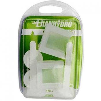 Soporte Doble para Asientos de PVC con Tornillos de Plástico en Blister Blanco