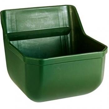 Comedero para Pienso Concentrado PVC, Plástico Inastillable, Con Tapón de Vaciado, 33 x 33,5 x 28 cm, Capacidad 9 L