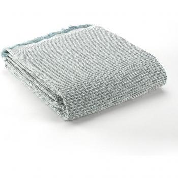 Colcha multiusos Abella aqua - Suave y versátil para cama o sofá