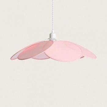 Lámpara Colgante de Tela Kabuki Rosa - Diseño Elegante y Moderno para Decoración de Salón, Habitación y Dormitorio