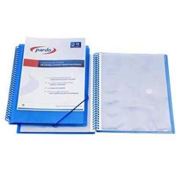 Pardo 845003 - Carpeta 50 Fundas Espiral con Gomas PP, Azul