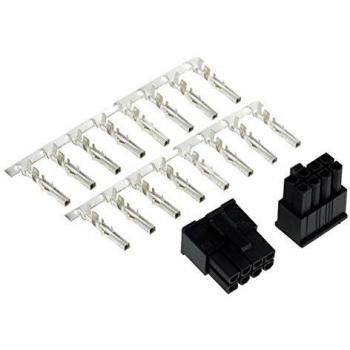 Phobya VGA Power Connector 8Pin male incl. 8 Pins - 2 pcs black Cables Connectors
