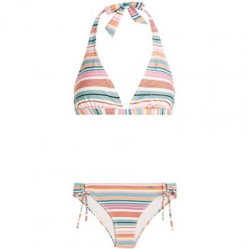 Bikini de mujer Protest Prtadmirer 23 con estampado colorido, top de triángulo ajustable, copas extraíbles, tirantes finos y parte inferior de corte clásico