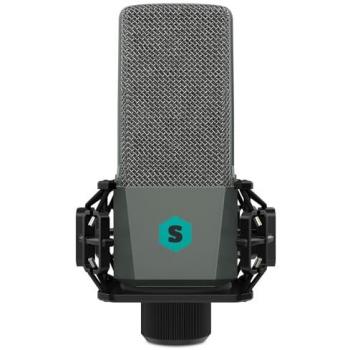 Micrófono de Condensador Stone M5 Plata para Grabación, Voces, Podcasting y Doblajes