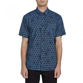 Volcom Sun Medallion S/S Camisa, Hombre, Black, L