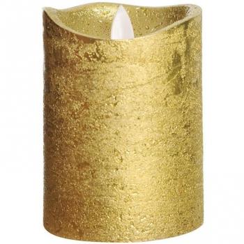 Velón Oro Led 10 cm. Funciona con Pilas