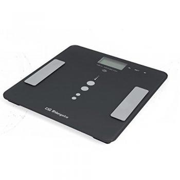Orbegozo PB 3010 - Báscula de baño bluetooth, conexión Android e iOS, memoria hasta 12 personas, capacidad máxima 180 Kg, plataforma de cristal templado