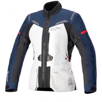Chaqueta Alpinestars Stella ST-7 2L Gore-Tex Impermeable para Mujer - Gris Hielo, Azul Oscuro y Negro