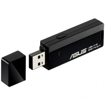 ASUS USB-N13 - High-Speed 300Mbps Wireless N USB Adapter with Software AP and PSP Xlink Kai Support, 3-Year Warranty, Black