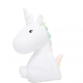 Luz de noche recargable Dhink mediana unicornio blanco