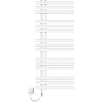 Radiador Toallero Blanco de Hierro 50x120 cm con Elemento Calefactor de 1200W y Termostato Táctil