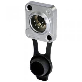 Rean RRX5M-Z-000 XLR enchufe incorporado de 5 pines, IP65, carcasa cromada