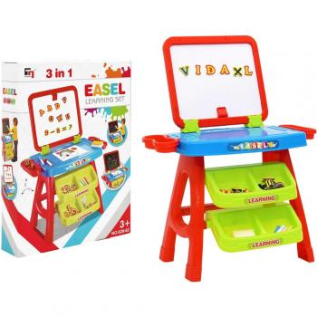 Caballete y mesa de aprendizaje para niños 3-1 set de juego vidaXL