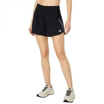 Pantalón corto New Balance Impact Run 5 negro blanco mujer - S