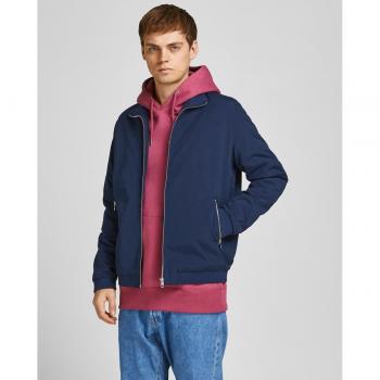Jack & Jones JJERUSH Men's Navy Harrington Bomber Jacket