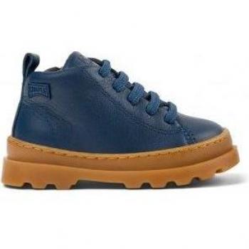 Camper Brutus Unisex Children's Leather Ankle Boots - Blue, Size 25, Casual Fashion