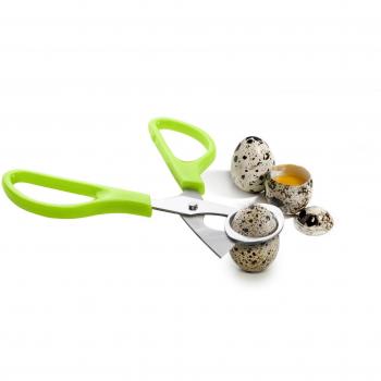 IBILI 768200 - Tijeras para huevos de caja, acero inoxidable, verde, 14 x 6 x 1 cm