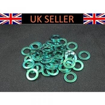 RacePro - 20x Arandela Titanio GR5 - M4 x 9mm x 0.8mm - Verde