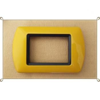 Placas ABS Compatibles para Tapa de Enchufe Master Modo Colorra - Amarillo - 7 Foros
