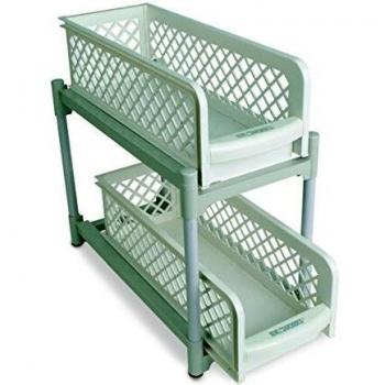 IDEAWORKS e7465 2 Basket cajones, PP, blanco, 38 x 14,6 x 33 cm