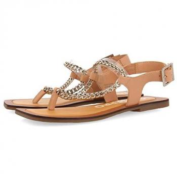 Sandalias Nude Mujer Gioseppo con Detalle de Cadena, Cómodas y Flexibles