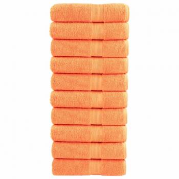 Toallas de baño vidaXL 10 uds 100% algodón 100x150 cm 600 gsm color verde manzana, naranja, turquesa y más