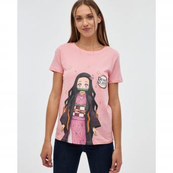 Camiseta de mujer de manga corta y cuello redondo con estampado de licencia en la parte frontal INSIDE