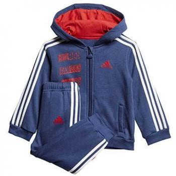 adidas I Log Fzhd J FL Conjunto Deportivo, Bebé-Niños, indtec/Rojint/Blanco, 86