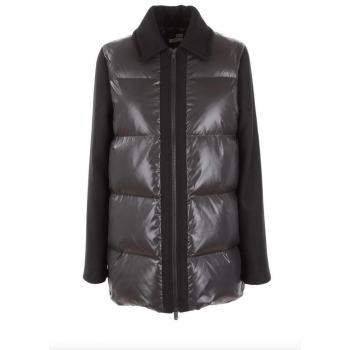 Chic Gray Jacket with Contrasting Accents - IT44|L, Love Moschino Winter Jackets for females, Gray color, Size: M