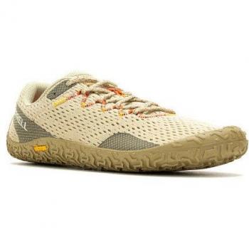 Zapatillas Merrell Vapor Glove 6 beige - 42, Zapatillas de Trail Running, ligeras, minimalistas, suela Vibram para tracción, diseño transpirable, ajuste ceñido y flexible