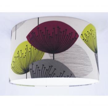 Pantalla para lámpara hecha a mano 48cm - Sanderson Dandelion Clocks Blackcurrent