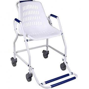 Obea - Silla de Ducha con Ruedas, 91 x 64 x 60 cm, Blanco