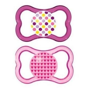 MAM Chupete Air Silicona 6+ Meses Unisex con Orificios de Ventilación, Tetina SkinSoft Ultra Suave, Pack Doble con Caja Esterilizadora