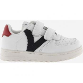 Zapatillas deportivas Victoria para niños de piel blanca con piezas en contraste y tiras adherentes