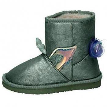 CONGUITOS - CONGUITOS 22010 Bota Unicornio Forro Pelo Plata Niñas Color: Plata Talla: 33