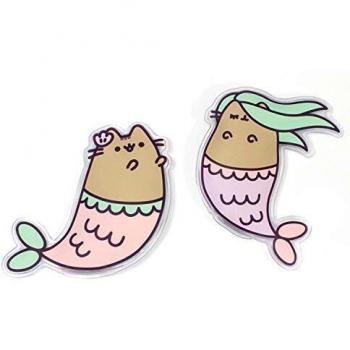 Thumbs Up Mano Pusheen-Mermaid Hand Warmers, Pareja de 2 Calentadores de Manos en Forma de Gatitos/Sirenas, Multicolour