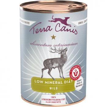 Terra Canis Alimentum Veterinarium Dieta Baja en Minerales 12 x 400 g - Venado