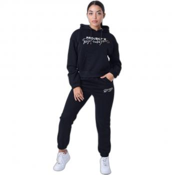 Embroidered Women's Hoodie Project X Paris Black XS
