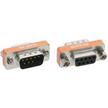 Adaptador Null Modem DB9 Macho/Hembra 9 Pines - InLine 31437, Data + Video, Color Gris