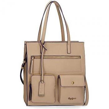 Pepe Jeans Bolso de Hombro Zoe Taupe, Mujeres